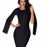 Sheath White Black O-neck  Dress