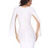 Sheath White Black O-neck  Dress - Image 5