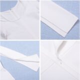 Sheath White Black O-neck  Dress - Image 3