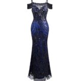 corset sew in blue dress size 6 to 40