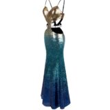 V neck 16Sash Hollowed Out fitted Dress size 6 to 40 - Image 3
