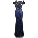 corset sew in blue dress size 6 to 40 - Image 3