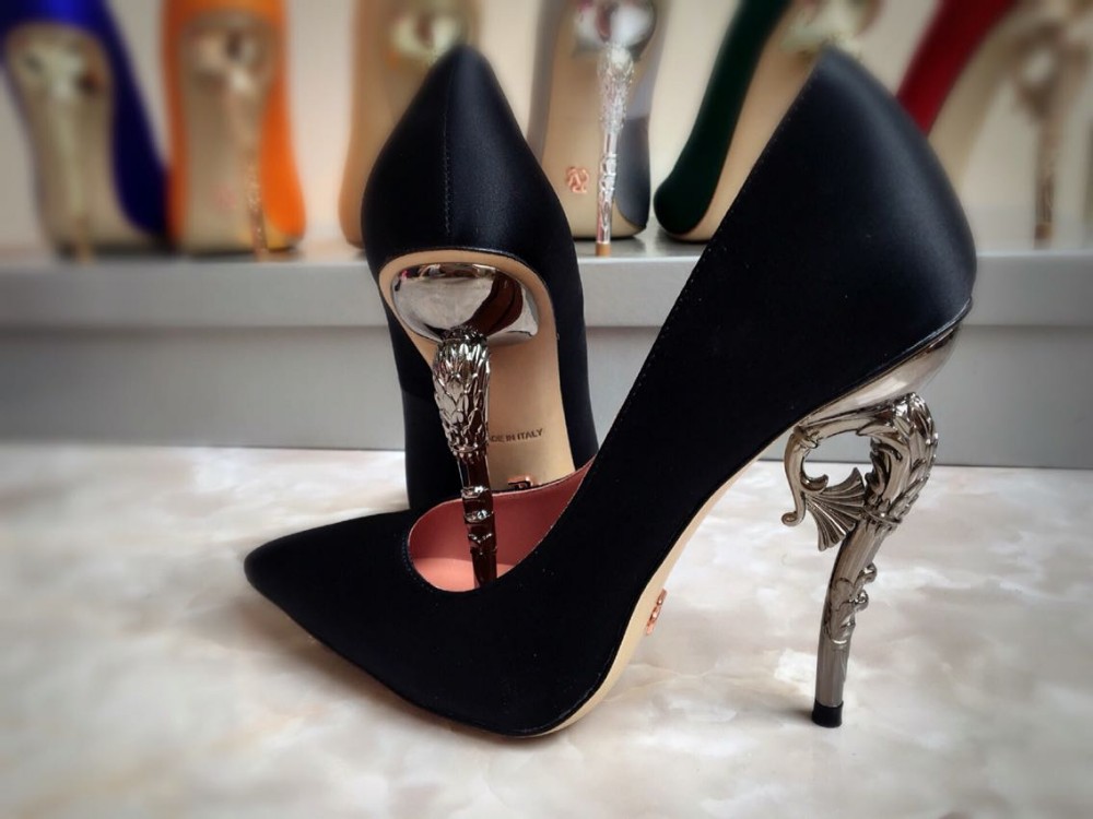 jessie High Heel Pumps High Heels Pointed Toe Women Silk Shoes – 16plusuk