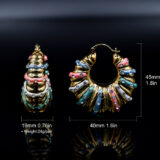 fern african copper Jewelry Earrings - Image 2