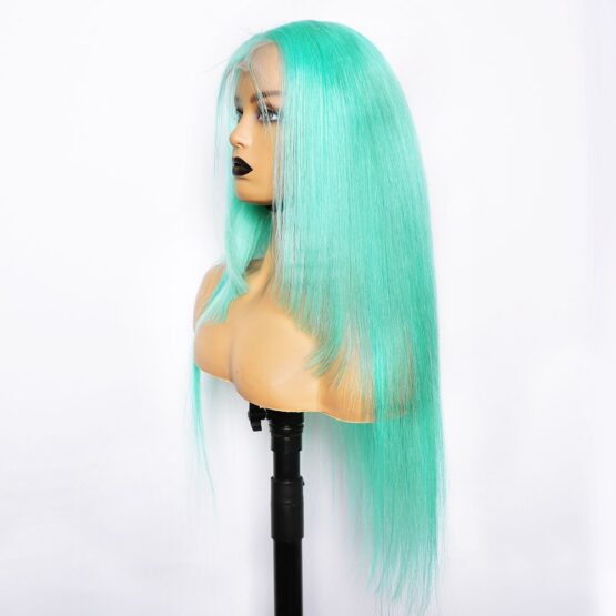 McKenna persain blue european Human hair ombre lace front 24" long straight Wig - Image 3