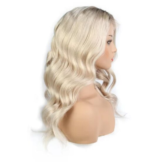 destiny blonde black lace front 100% Human Hair long straight ombre 24" Wig - Image 2