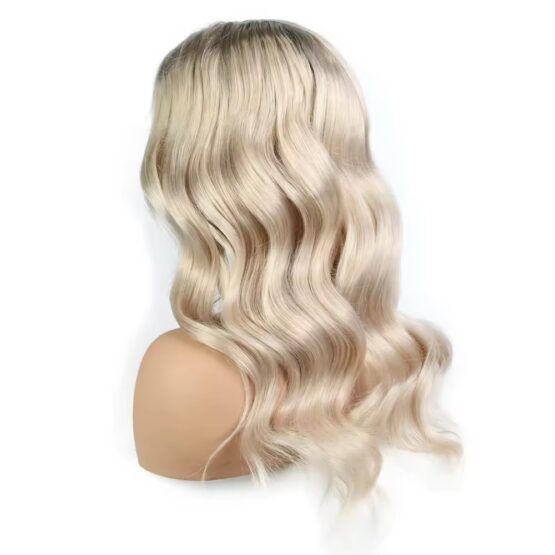 destiny blonde black lace front 100% Human Hair long straight ombre 24" Wig - Image 3