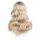 destiny blonde black lace front 100% Human Hair long straight ombre 24" Wig - Image 4