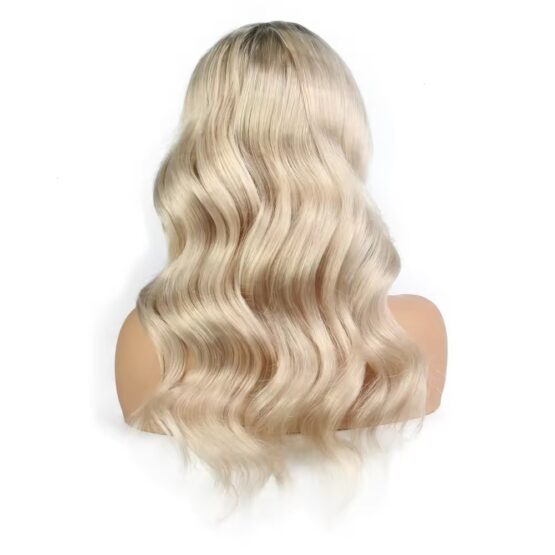 destiny blonde black lace front 100% Human Hair long straight ombre 24" Wig - Image 4