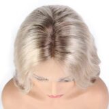 destiny blonde black lace front 100% Human Hair long straight ombre 24" Wig - Image 5
