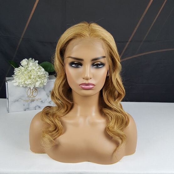 briar body wavy blonde ombre 24" European 100% human hair lace front long wig