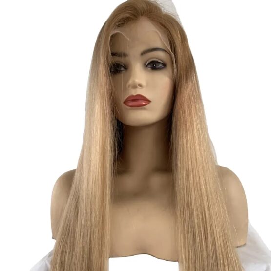 heaven blonde ombre lace front long wavy curly European 100% human hair wig - Image 2