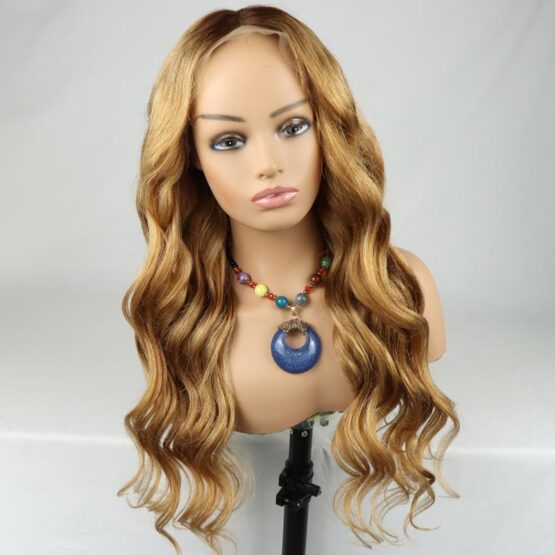 Makayla ombre balayage long blonde bob straight 613 European 100% Human hair Wig - Image 2