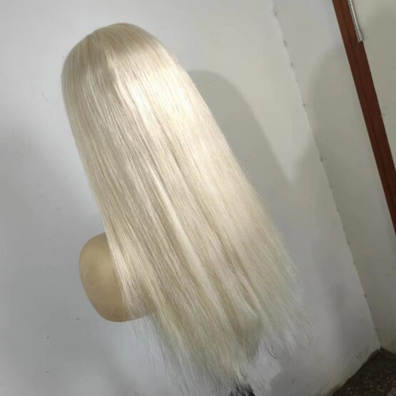 Lexi fringe bang blonde 613 straight long brazilian 100% Human Hair 24inch wig - Image 2