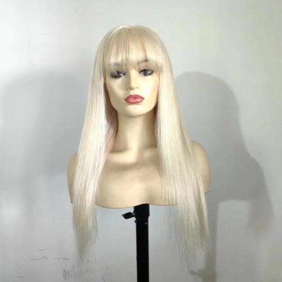 Lexi fringe bang blonde 613 straight long brazilian 100% Human Hair 24inch wig