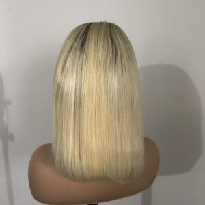Alayah blonde 613 blonde black bob lob brazilian human hair lace front wig - Image 2