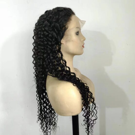 ophelia deep wave long 24inch curly brazilian 100% human hair lace front wig - Image 4