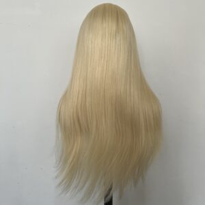 atomic blonde long blonde straight 613 brazilian 100% human hair lace front wig - Image 6