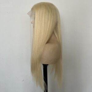 atomic blonde long blonde straight 613 brazilian 100% human hair lace front wig - Image 2