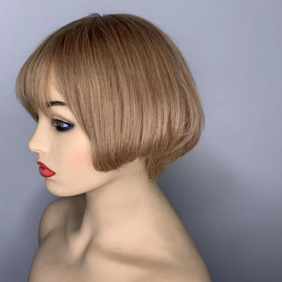 Blair Blonde black fringe ombre pixie bob straight European 100% Human Hair long wig - Image 2